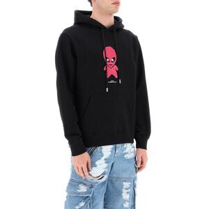 GCDS Men's Graphic Hoodie Men BLACK Sweaters & Cardigans